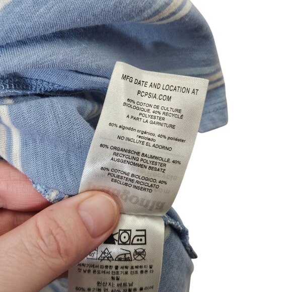 Patagonia Womens Striped Organic Cotton & Recycled Polyester Tank Top Blue/White - Picture 6 of 10